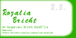 rozalia bricht business card